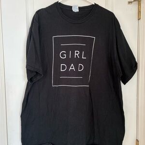 Port and Company Black "GIRL DAD" Short Sleeve T‑Shirt